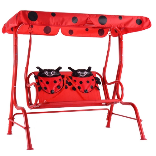2 Person Kids Patio Swing Porch Bench with Canopy