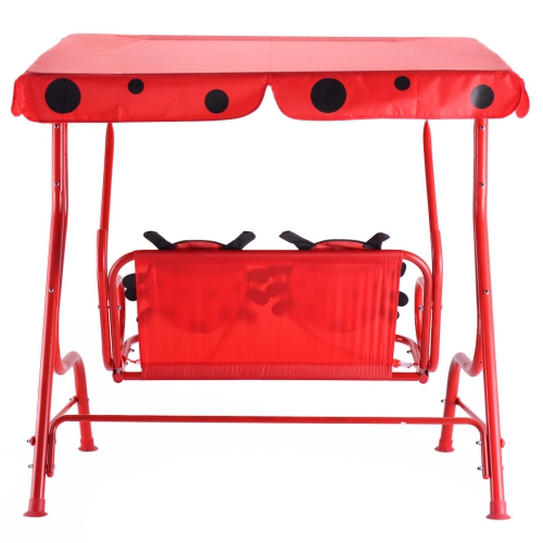 2 Person Kids Patio Swing Porch Bench with Canopy