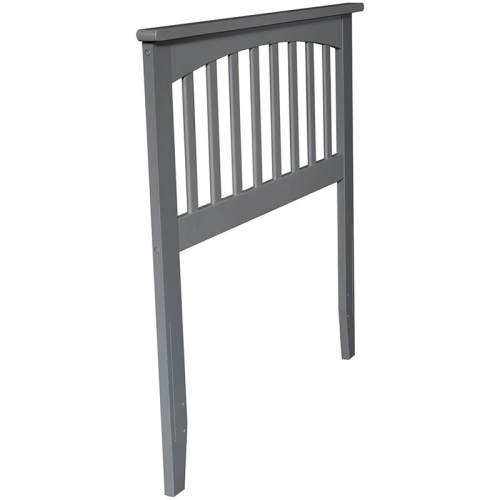 AFI Mission Twin Solid Wood Headboard with Device Charger in Gray