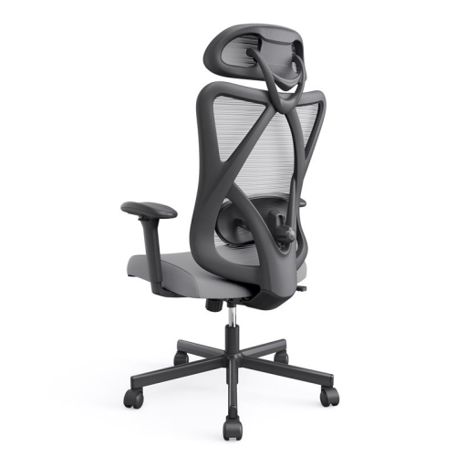 Furniture of America Domie Metal and Mesh Adjustable Office Chair in Gray