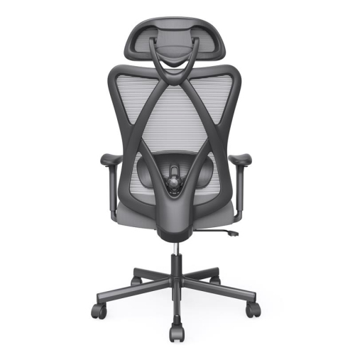 Furniture of America Domie Metal and Mesh Adjustable Office Chair in Gray