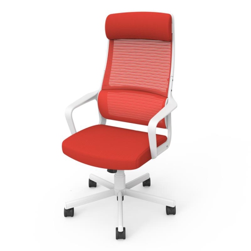 Furniture of America Tilah Metal and Mesh Adjustable Office Chair in Red