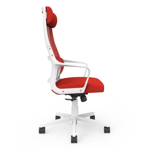 Furniture of America Tilah Metal and Mesh Adjustable Office Chair in Red