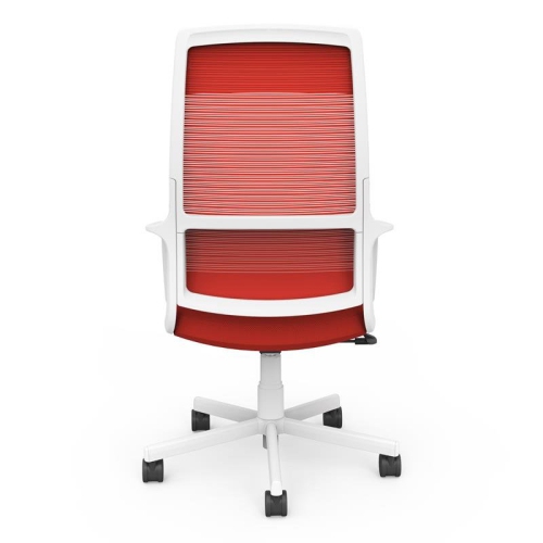 Furniture of America Tilah Metal and Mesh Adjustable Office Chair in Red