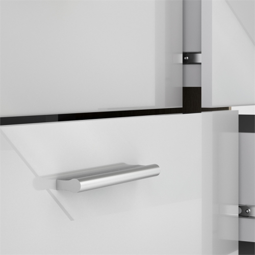 Pemberly Row Modern Engineered Wood 8 Drawer Double Dresser in Oak