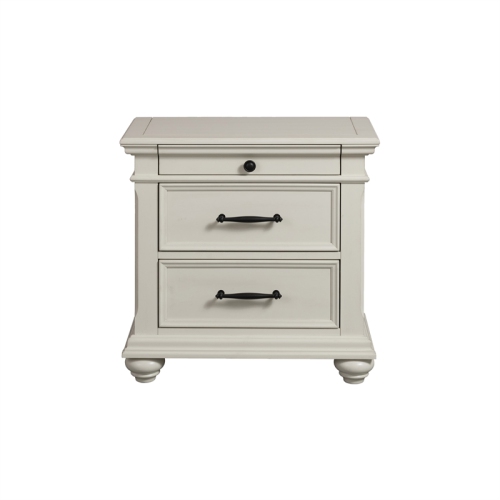 Picket House Furnishings Brooks 3-Drawer Nightstand with USB Ports