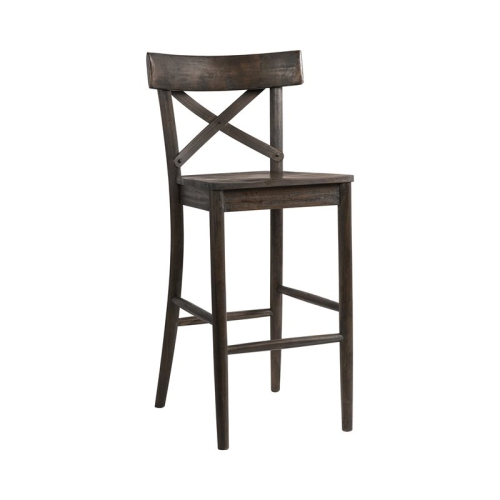 Picket House Furnishings Calhoun 30" Bar Stool in Dark Brown