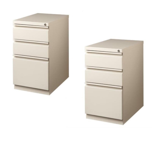 HIRSH INDUSTRIES LLC  Value Pack (Set Of 2) 3 Drawer Mobile File Cabinet File In Putty