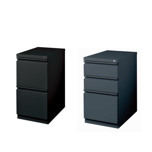 HIRSH INDUSTRIES LLC  2 Piece Value Pack Mobile Filing Cabinet In And Charcoal In Black