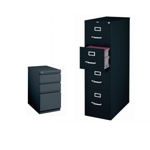 HIRSH INDUSTRIES LLC  Value Pack 4 Drawer In And 3 Drawer In Charcoal Set (2 Piece) In Black