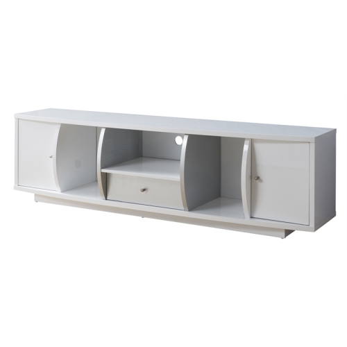 Furniture of America Gather Contemporary Wood 72-Inch TV Stand in Glossy White