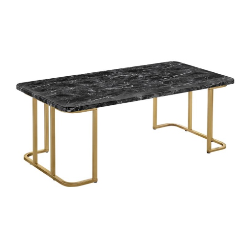 Furniture of America Clotten Metal 3-Piece Coffee Table Set in Black