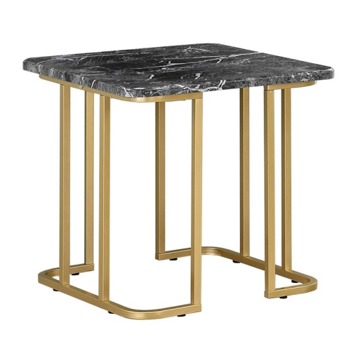 Furniture of America Clotten Metal 3-Piece Coffee Table Set in Black