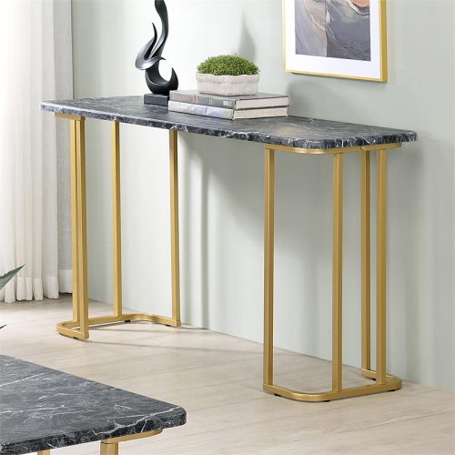 Furniture of America Clotten Metal 3-Piece Coffee Table Set in Black