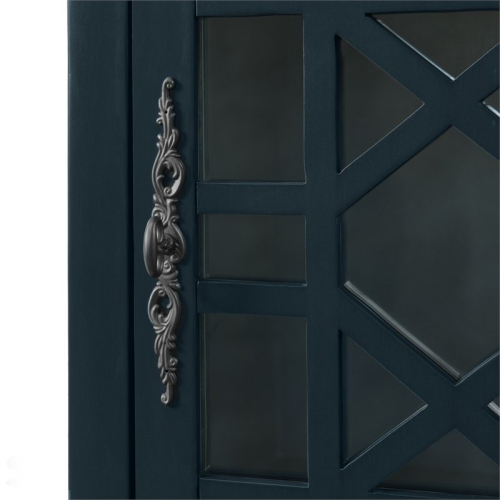 Martin Svensson Home Elegant Chairside Table with Power Catalina Blue