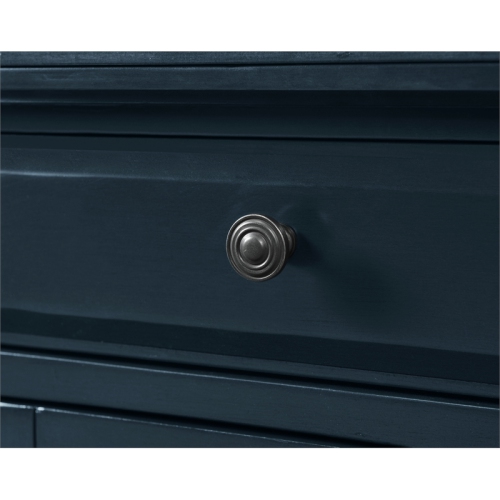 Martin Svensson Home Elegant Chairside Table with Power Catalina Blue