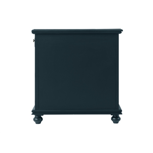 Martin Svensson Home Elegant Chairside Table with Power Catalina Blue