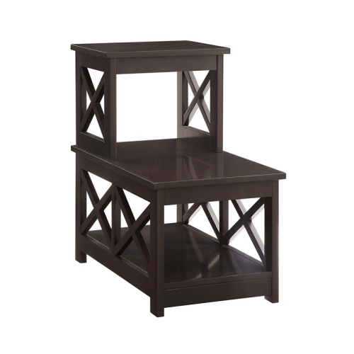 Convenience Concepts Oxford Two-Step Accent End Table in Espresso Wood Finish