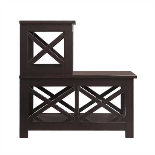 Convenience Concepts Oxford Two-Step Accent End Table in Espresso Wood Finish