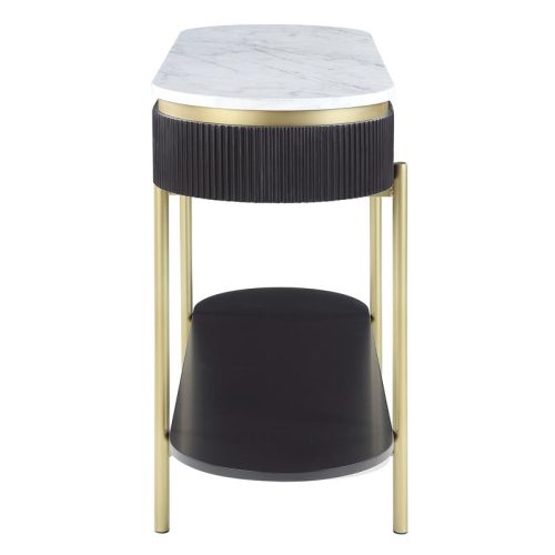 Furniture of America Timi Contemporary Wood 1-Drawer Console Table in Walnut