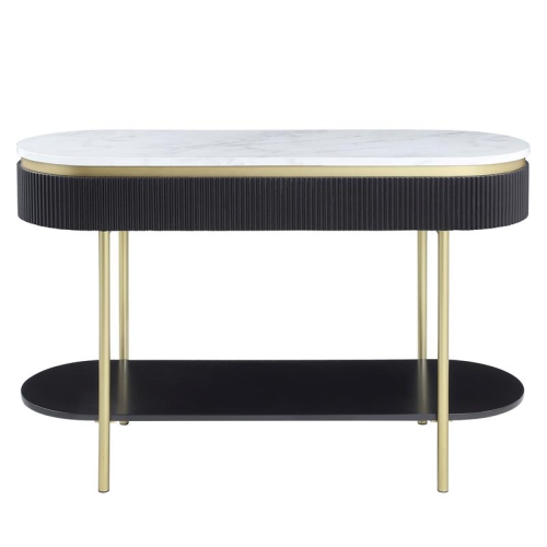 Furniture of America Timi Contemporary Wood 1-Drawer Console Table in Walnut