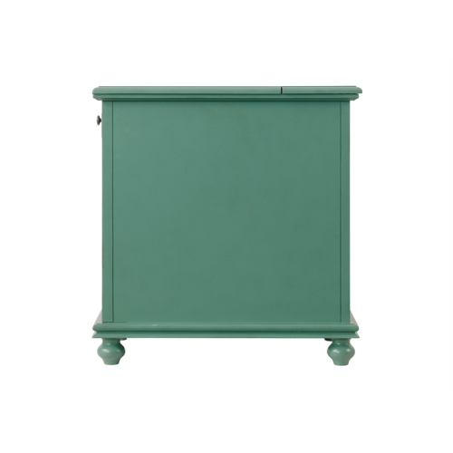 Martin Svensson Home Elegant Chairside Table with Power Antique Teal Green