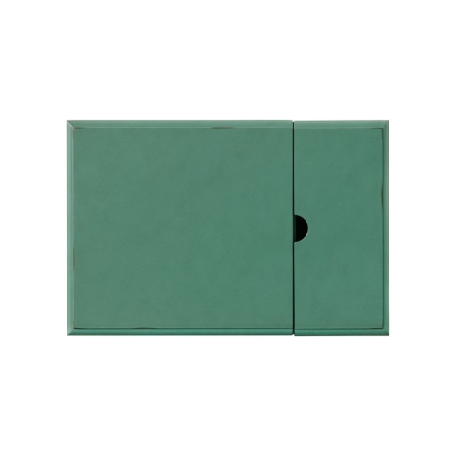 Martin Svensson Home Elegant Chairside Table with Power Antique Teal Green