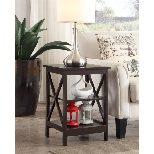 Convenience Concepts Oxford End Table in Espresso Wood Finish