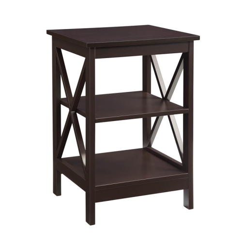 Convenience Concepts Oxford End Table in Espresso Wood Finish