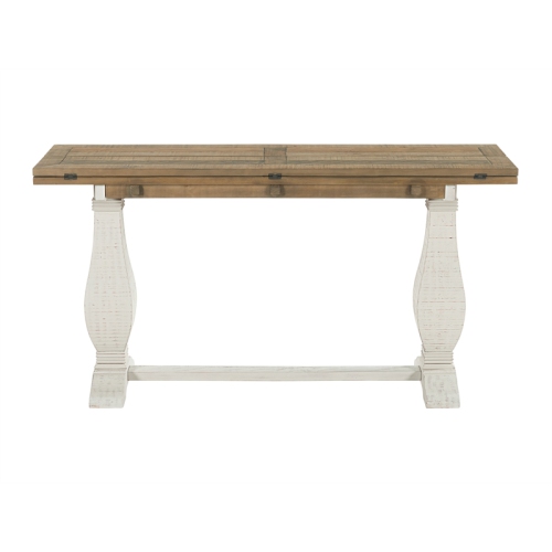 Martin Svensson Home Napa Solid Wood Flip Top Sofa Table White Stain and Natural