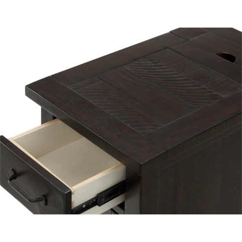 Martin Svensson Home Rustic Chairside Table with Power Espresso