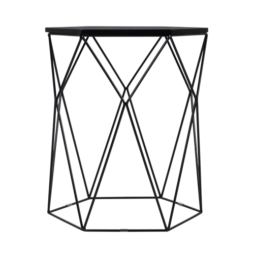 Serta at Home Element Geometric Side Table in Midnight Black