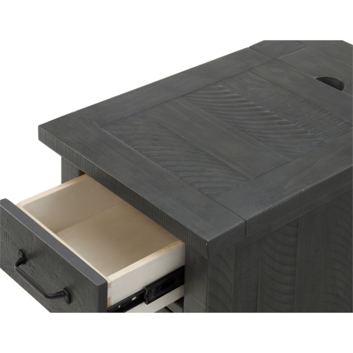 Martin Svensson Home Rustic Chairside Table with Power Gray