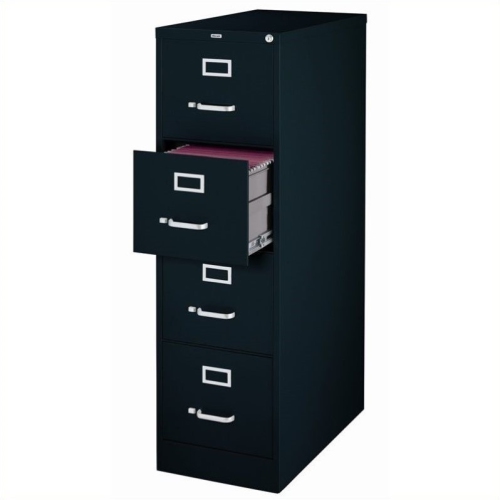 2 Piece Value Pack Black Vertical 4 and 3 Drawer Mobile Filing Cabinet
