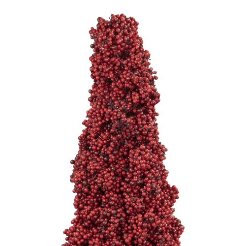 Artificial Berry Cone Potted Christmas Topiary - 50" - Red