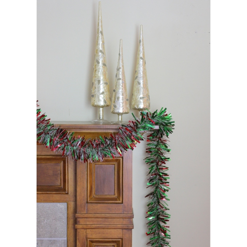12' x 4" Snowblush Wide Cut Artificial Christmas Garland - Unlit