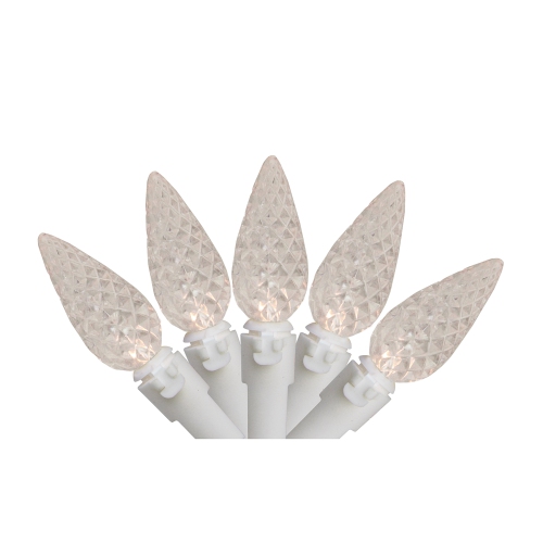 NORTHLIGHT  70 Warm Led C6 Mini Christmas Lights - 23 Ft Wire In White