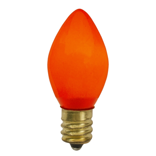 NORTHLIGHT  Set Of 4 Opaque C7 Christmas Replacement Bulbs - 2" In Orange Great service !