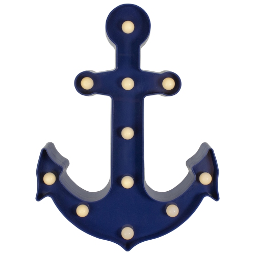 NORTHLIGHT  12.5" Anchor Led Marquee Wall Sign In Blue very nice  perfect size,my daughter and her boyfriend will love it to put on their boat 