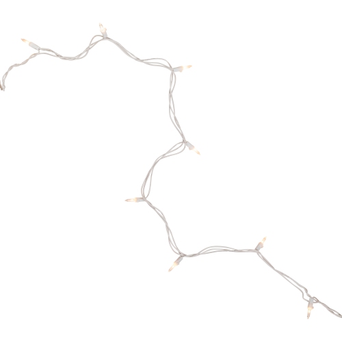 100-Count Clear Mini Christmas Light Set, 20.25ft White Wire