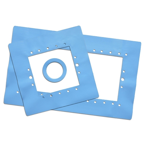 3pc Blue HydroTools Wall Saver Swimming Pool Skimmer Gasket Set 15.5"