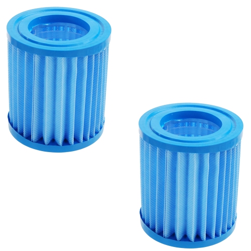 7" Blue Inorganic Antimicrobial Pool Replacement Filters - Set of 2