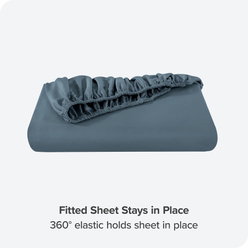 Bare Home 100% Organic Cotton Fitted Bottom Sheet – Silky Smooth Sateen Weave - Warm & Luxurious