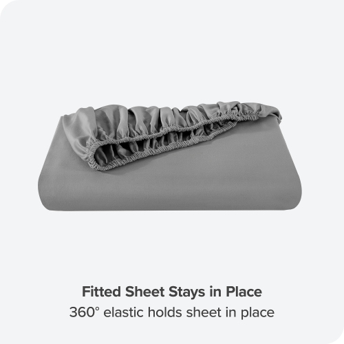 Bare Home 100% Organic Cotton Fitted Bottom Sheet – Silky Smooth Sateen Weave - Warm & Luxurious