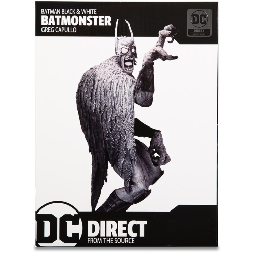 DC  Batman Black And 7 Inch Statue Figure - Batmonster By Greg Capullo In White