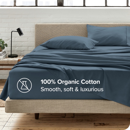 Bare Home 100% Organic Cotton Pillowcase Set - Smooth Sateen Weave - Warm & Luxurious