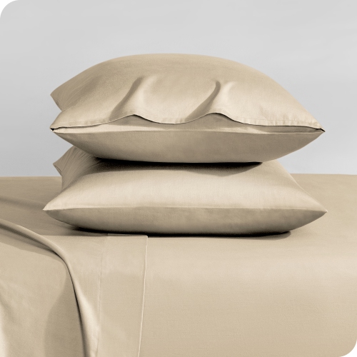 Duo de taies d’oreiller 100 % coton biologique - satin doux - chaud et luxueux