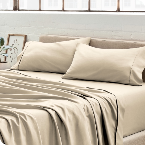 Duo de taies d’oreiller 100 % coton biologique - satin doux - chaud et luxueux