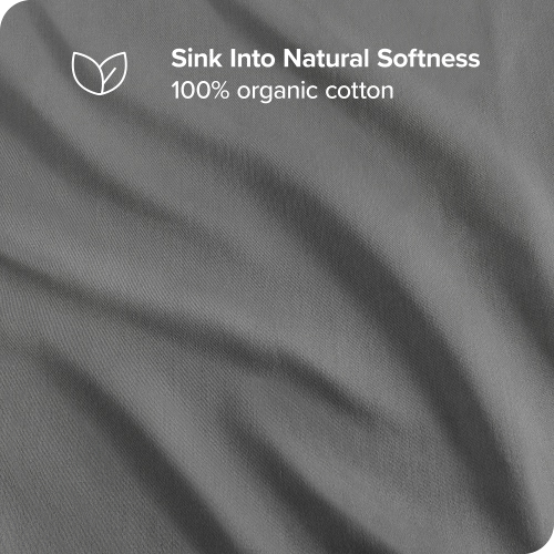 Bare Home 100% Organic Cotton Pillowcase Set - Smooth Sateen Weave - Warm & Luxurious