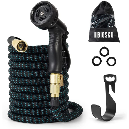 Nupair Expandable garden hose, Lightweight 100ft hosepipes for garden with multiple function Nozzle spray for watering , strongest leakproof 3/4